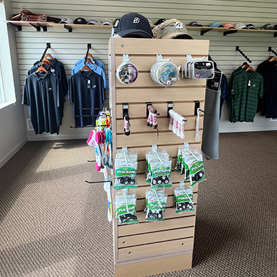 Golfing supplies at the Pro Shop