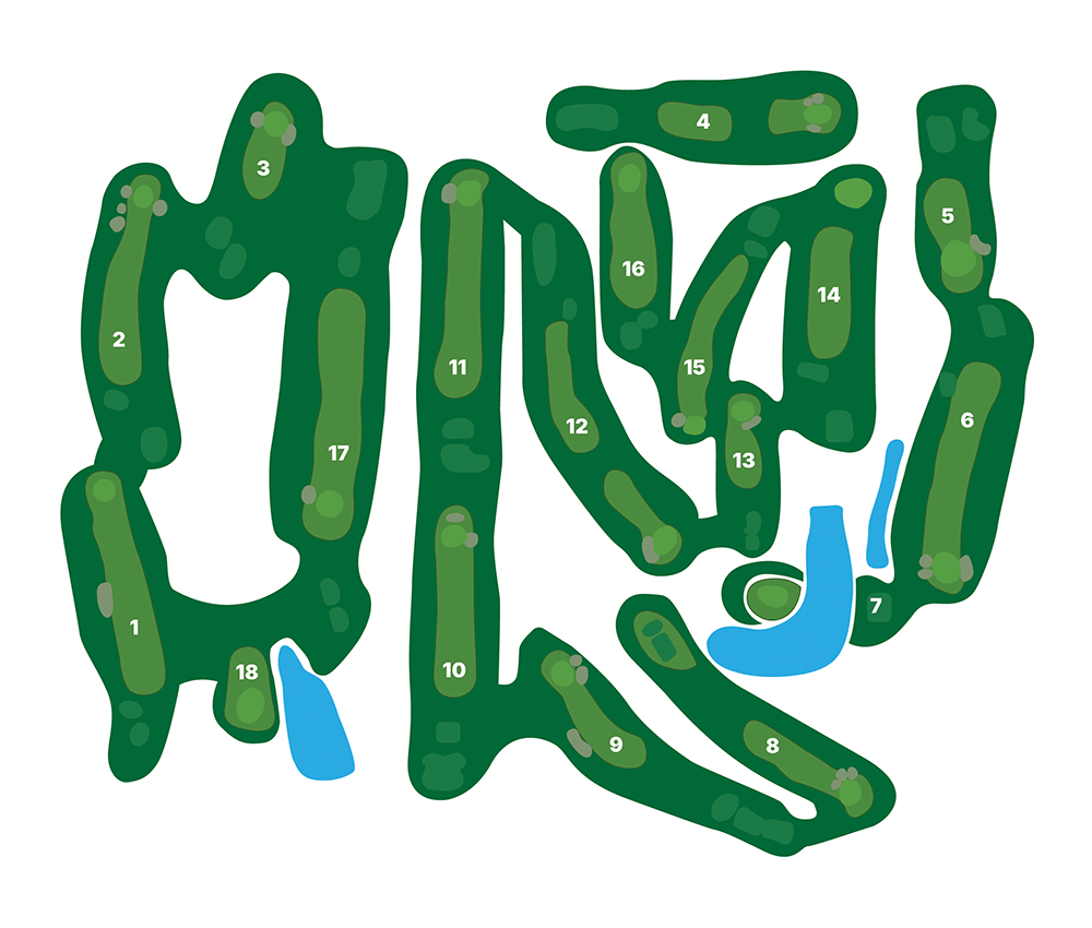Indian Bluff Golf Course course map